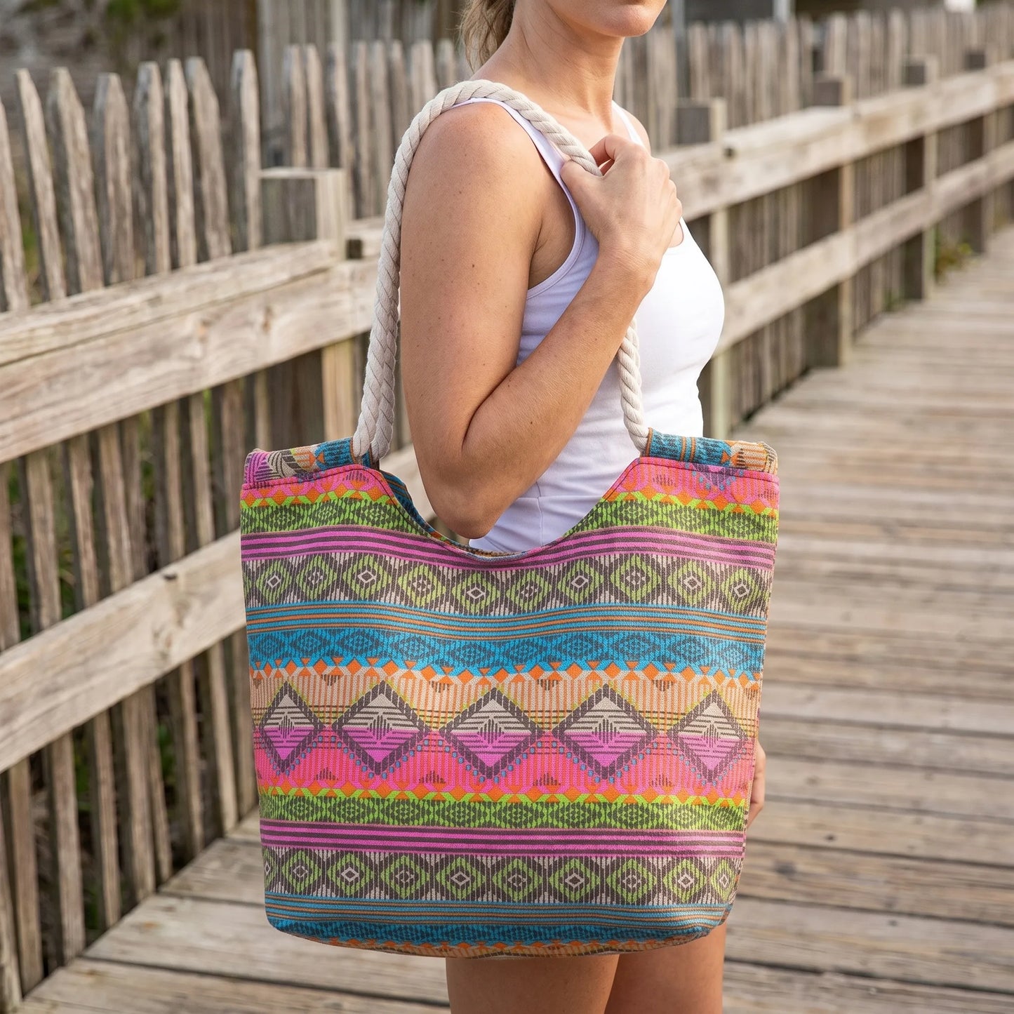 Patterned Casual Shoulder Bag - Vezia
