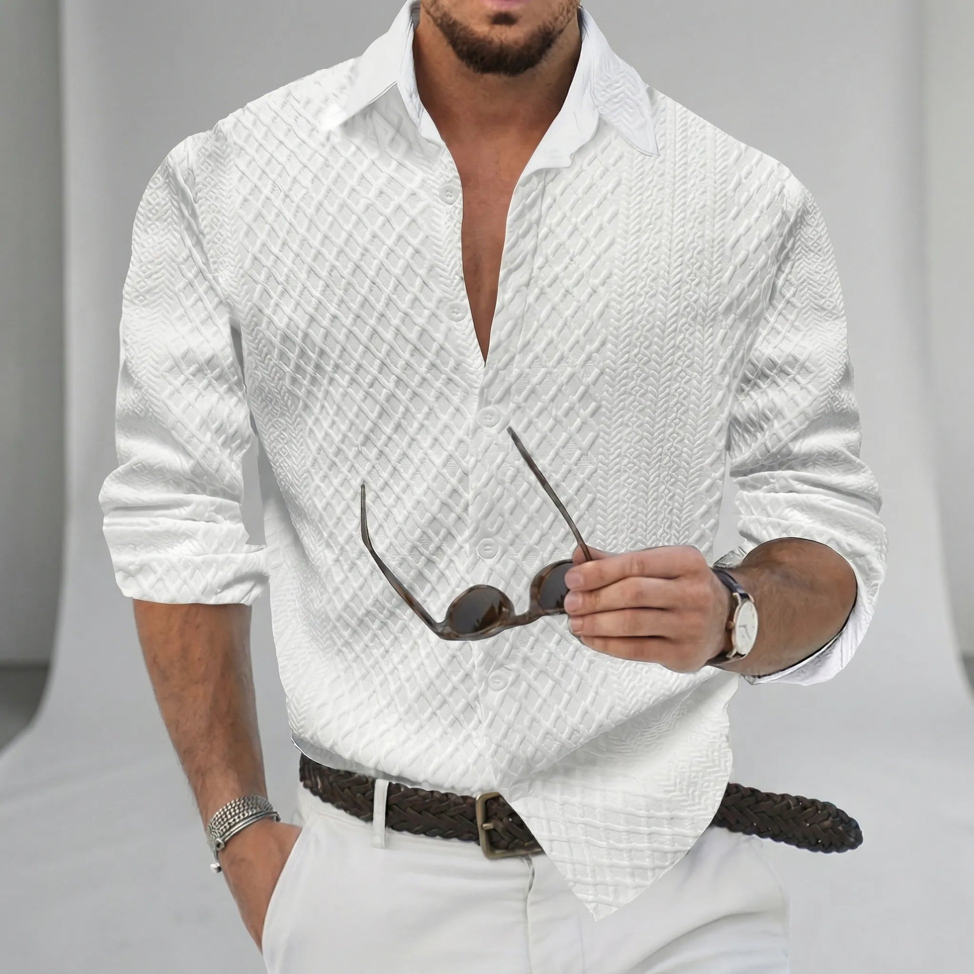 Patterned Regular-Fit Mens Shirt - Ian
