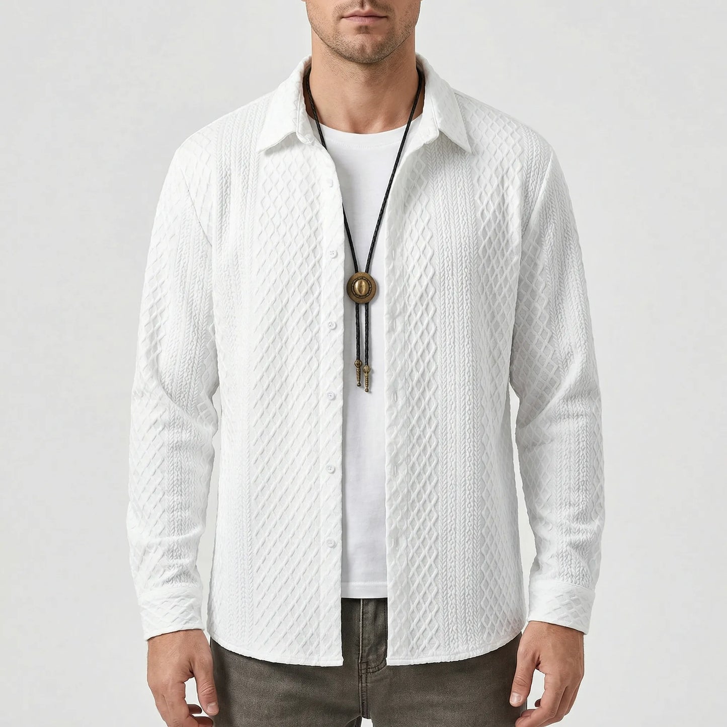 Patterned Regular-Fit Mens Shirt - Ian