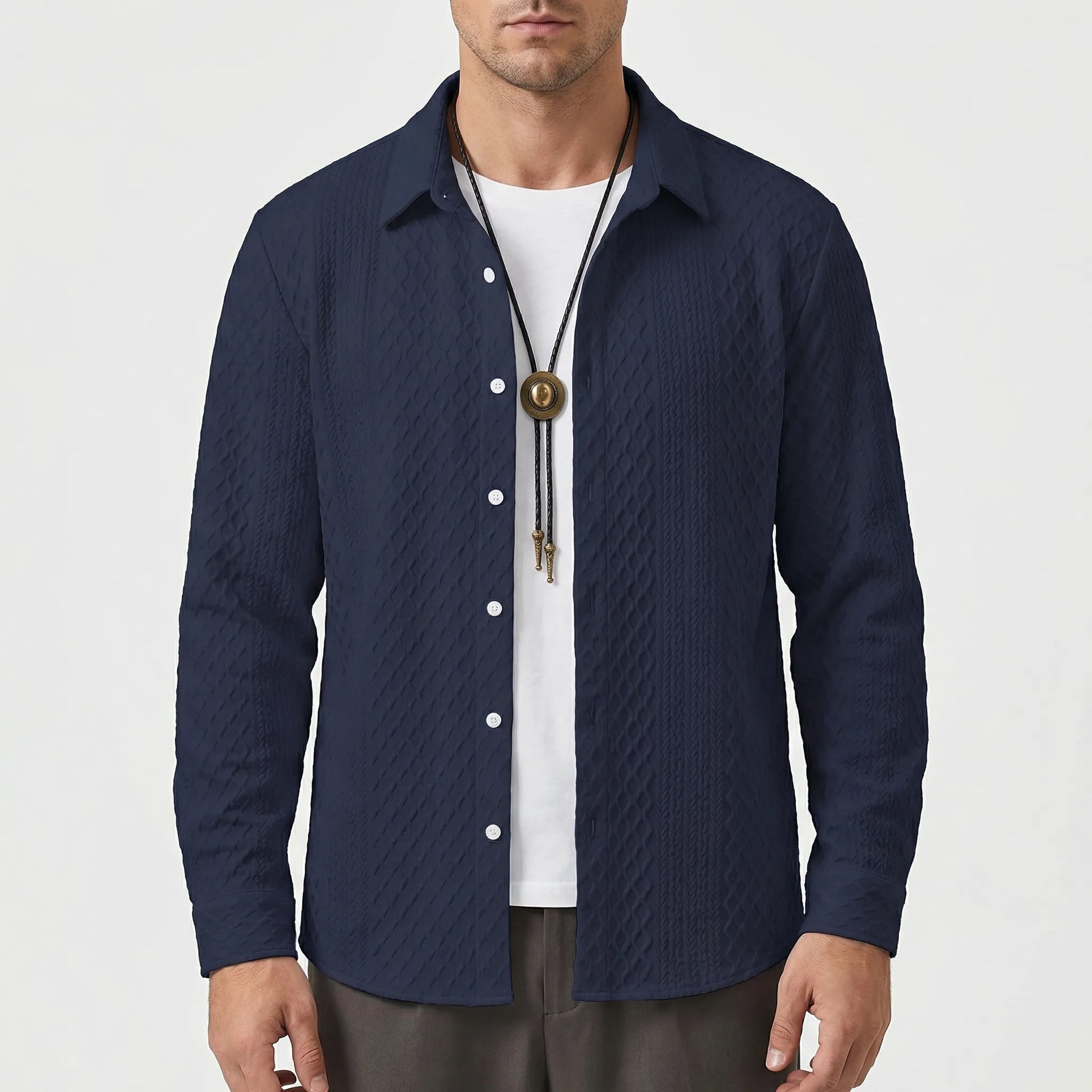 Patterned Regular-Fit Mens Shirt - Ian