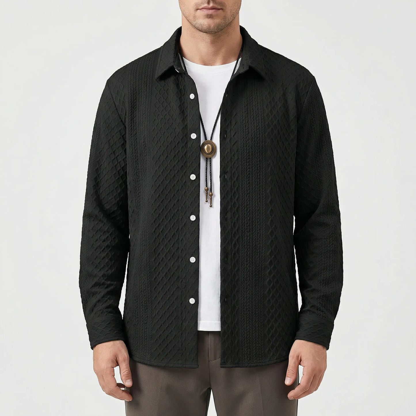 Patterned Regular-Fit Mens Shirt - Ian