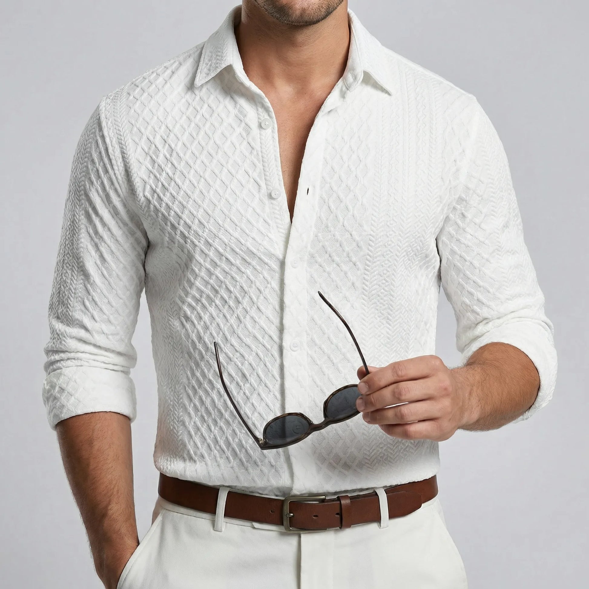 Patterned Regular-Fit Mens Shirt - Ian