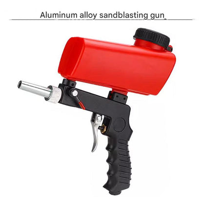 Portable handheld pneumatic sandblasting gun