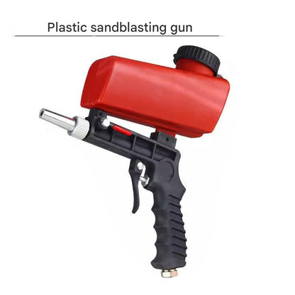 Portable handheld pneumatic sandblasting gun