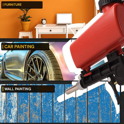 Portable handheld pneumatic sandblasting gun