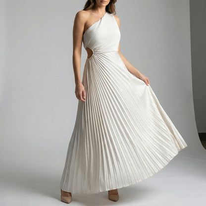 Pleated Dress One Shoulder - Lisann