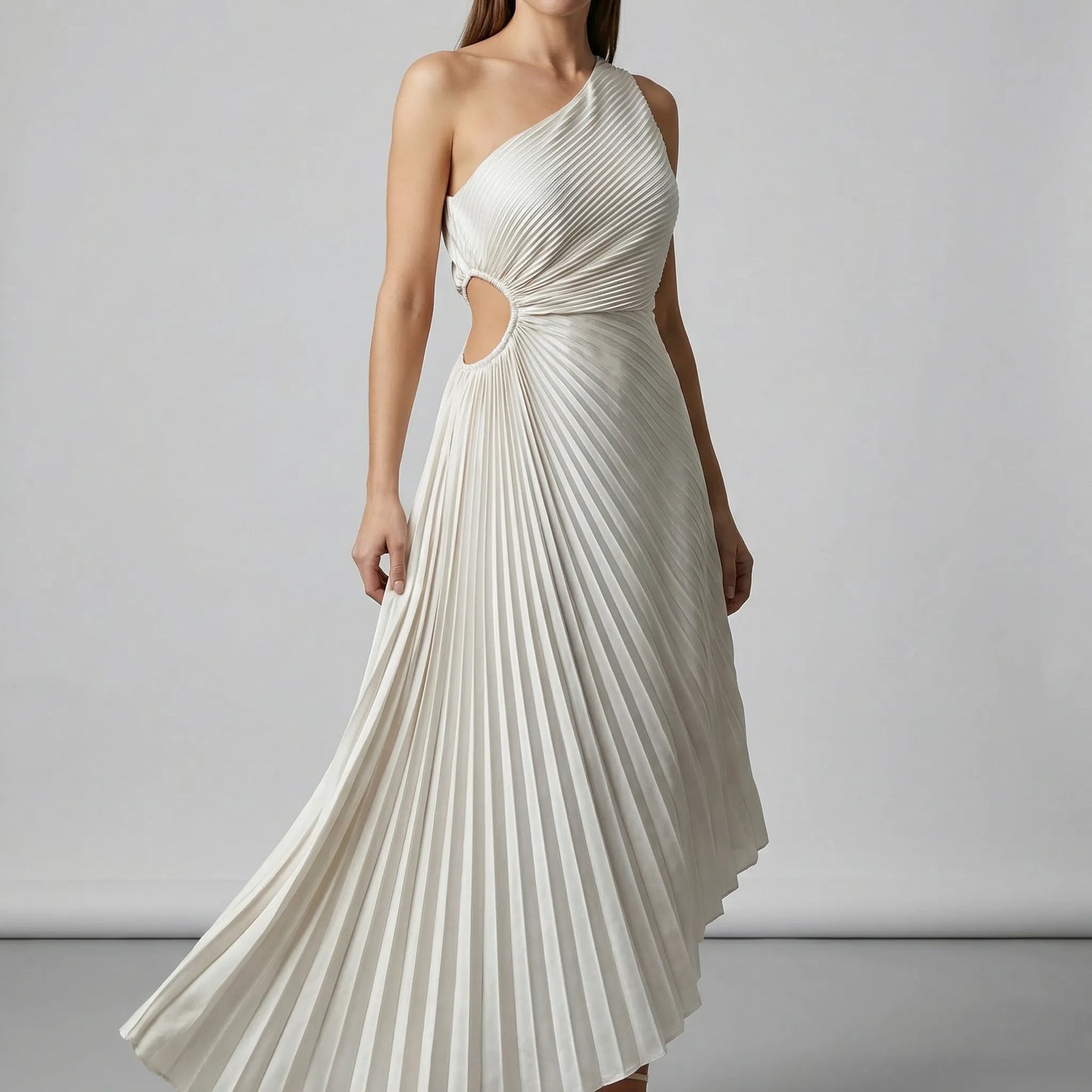 Pleated Dress One Shoulder - Lisann