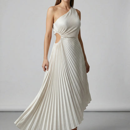 Pleated Dress One Shoulder - Lisann