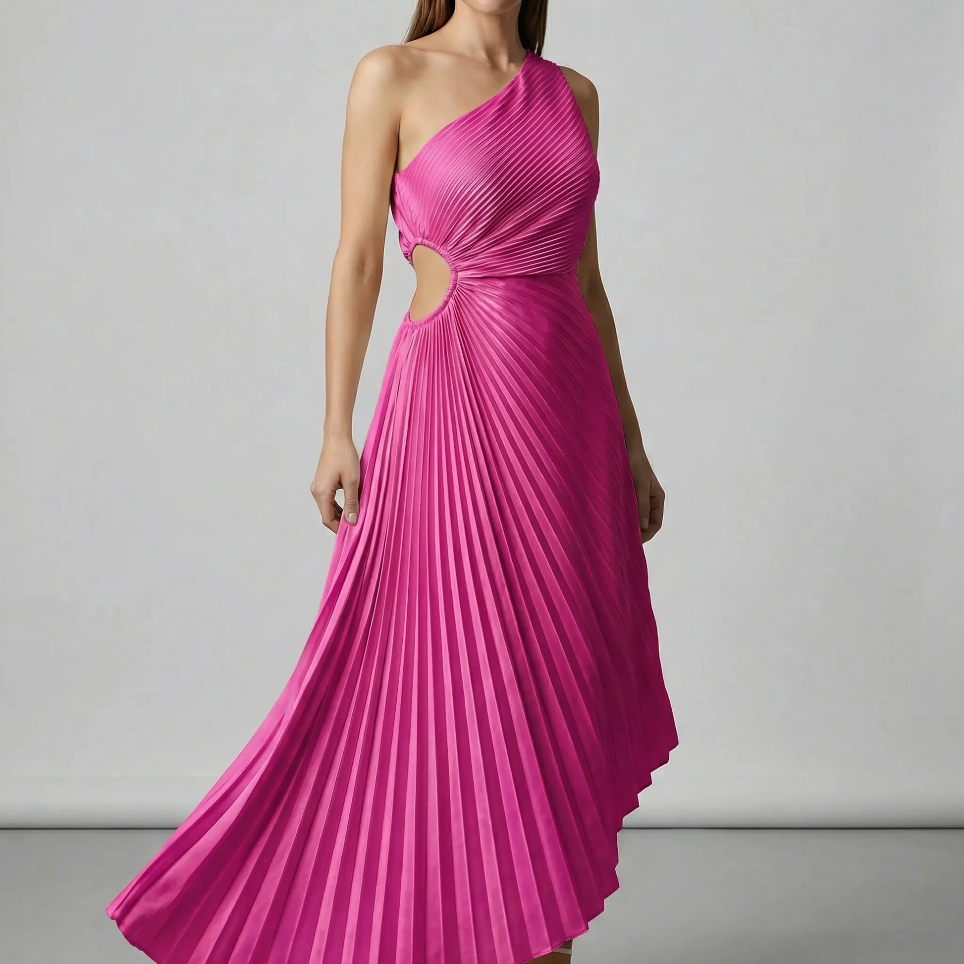 Pleated Dress One Shoulder - Lisann