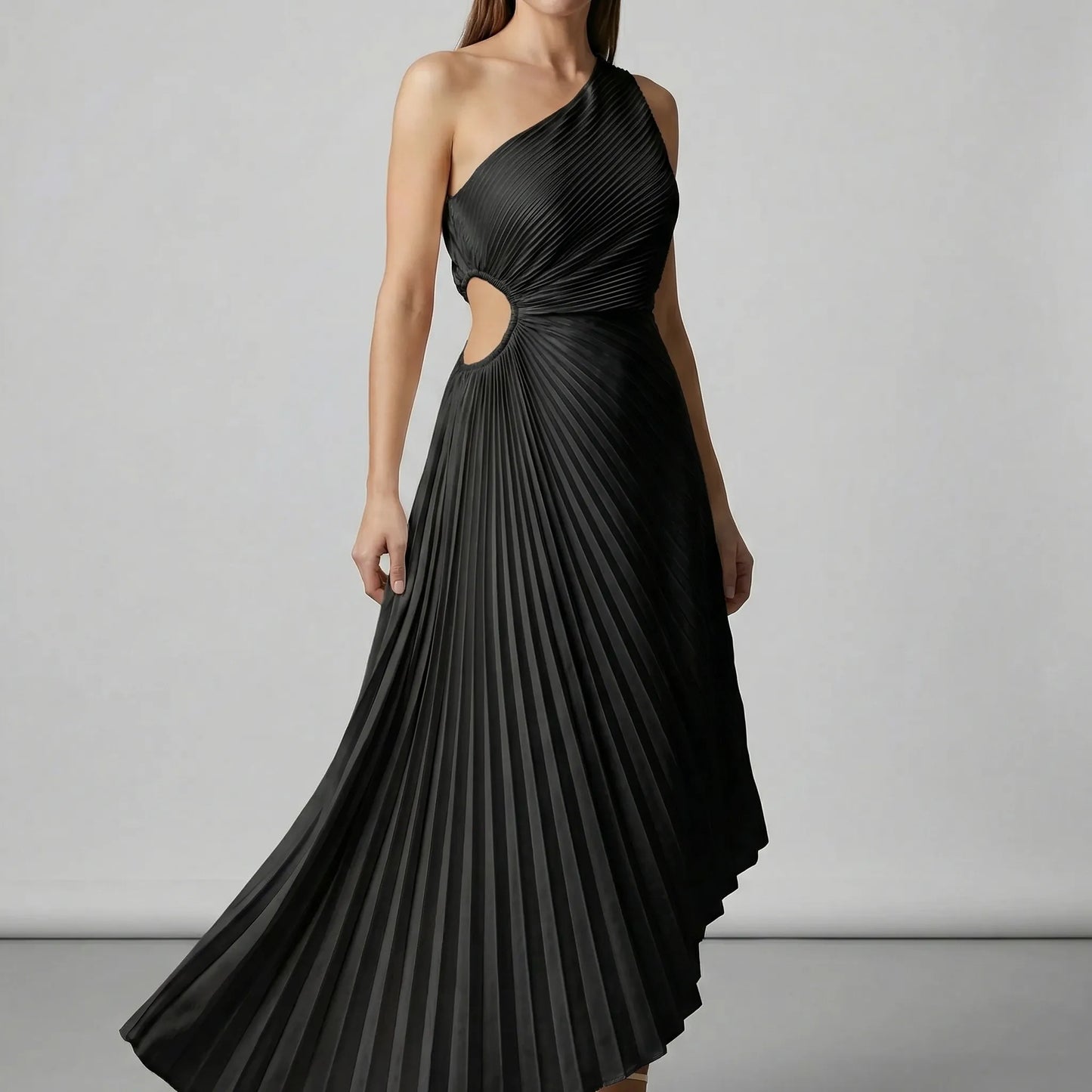 Pleated Dress One Shoulder - Lisann