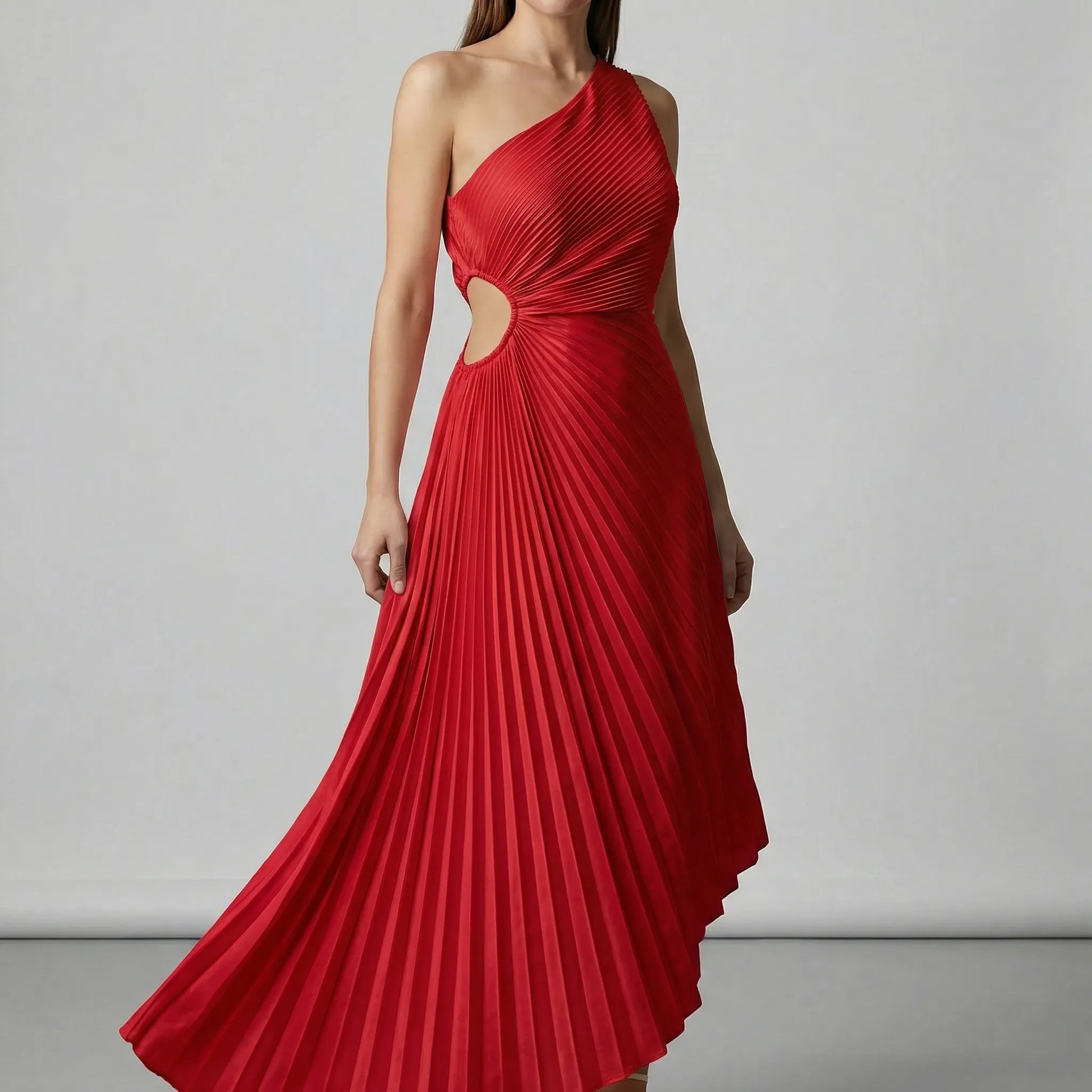 Pleated Dress One Shoulder - Lisann