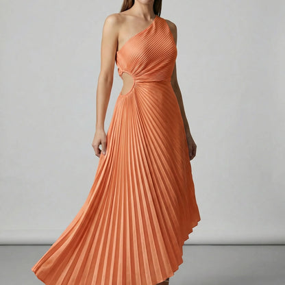 Pleated Dress One Shoulder - Lisann