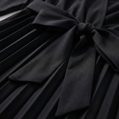 Pleated Maxi Dress With Lantern Sleeves - Ashley