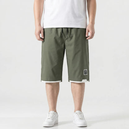 Plus-Size Drawstring Calf Shorts - Domingo