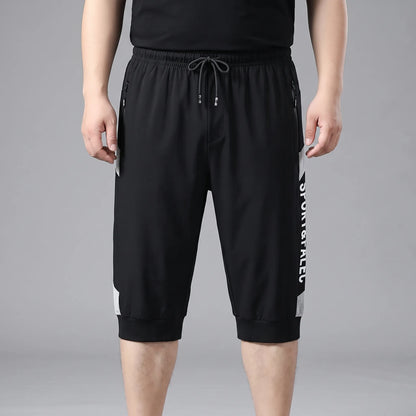 Plus Size Elastic Waist Sport Shorts - Randal