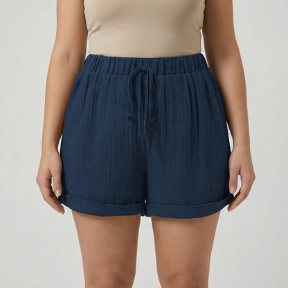 Plus Size Relaxed Fit Shorts - Amber
