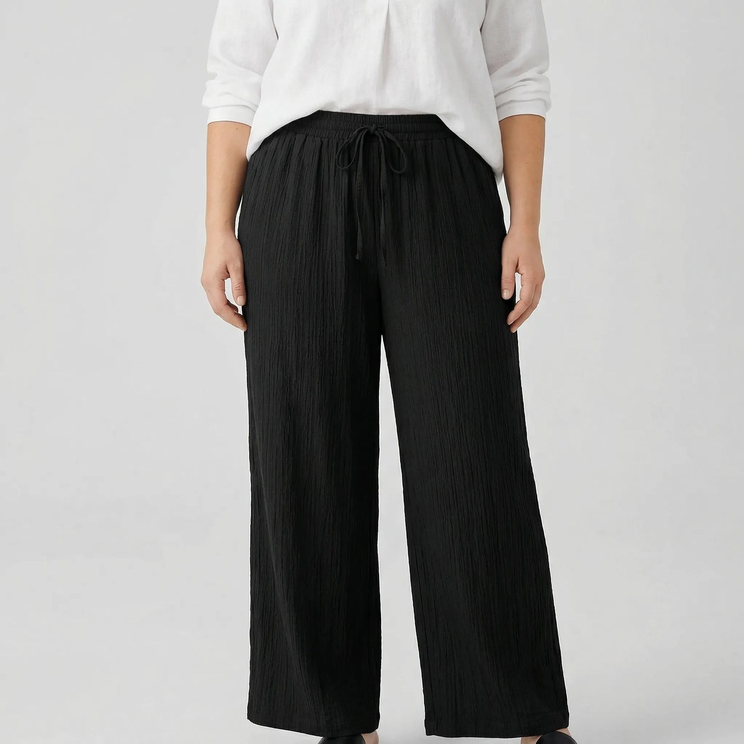 Plus Size Wide Leg Casual Pants - Tonya
