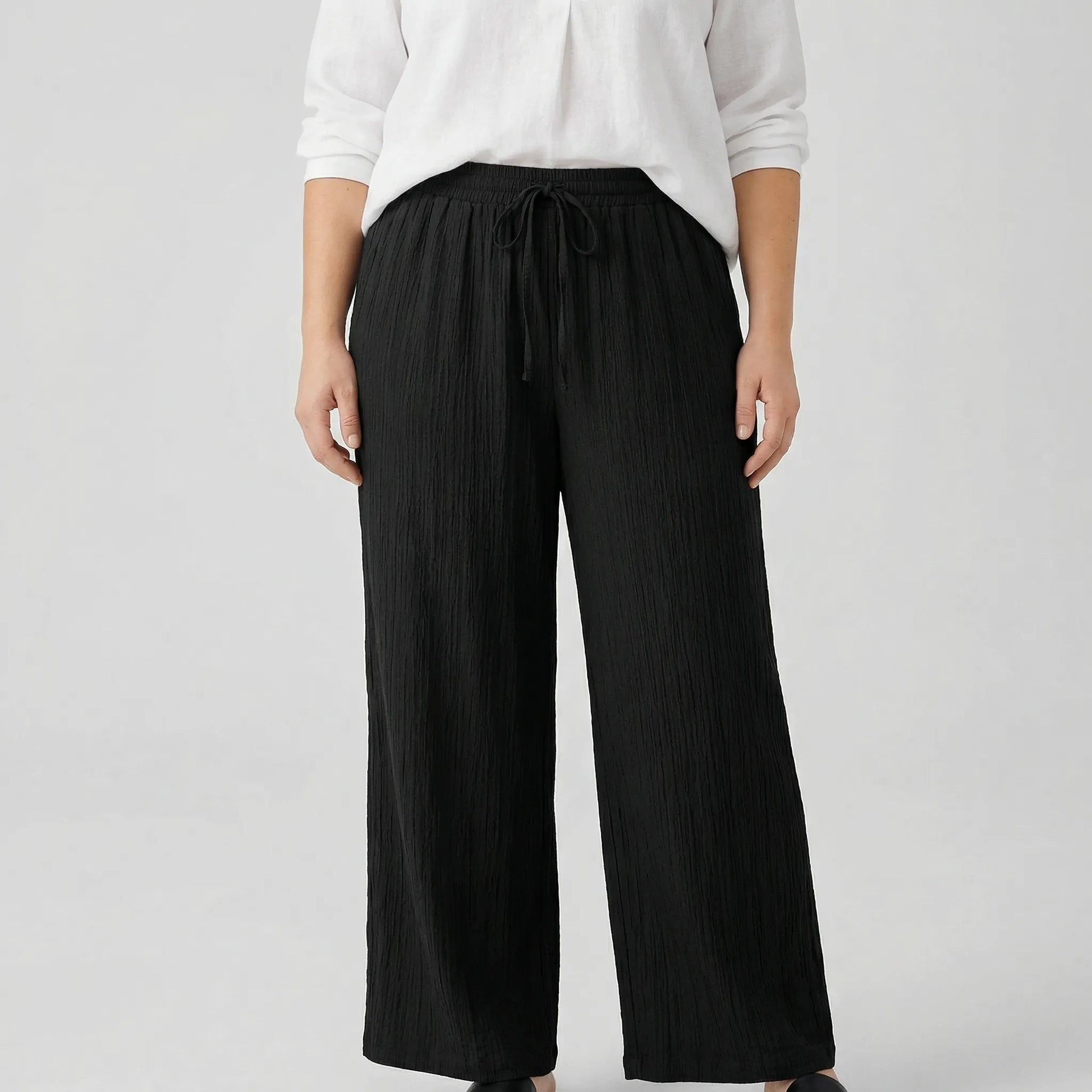 Plus Size Wide Leg Casual Pants - Tonya