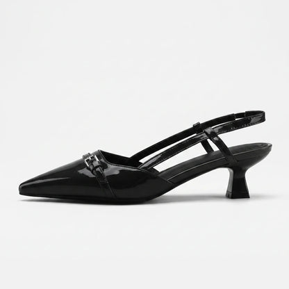 Pointed Slingback Kitten Heels - Victoria