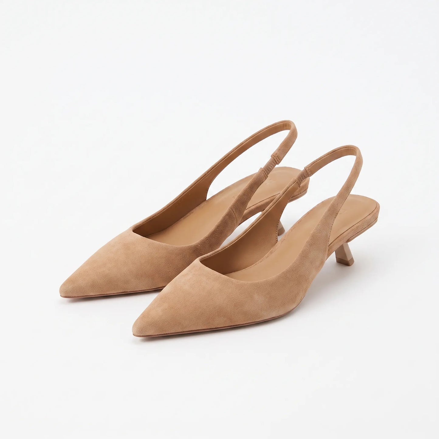 Pointed Toe Low Heel Slingback Sandals - Carrie