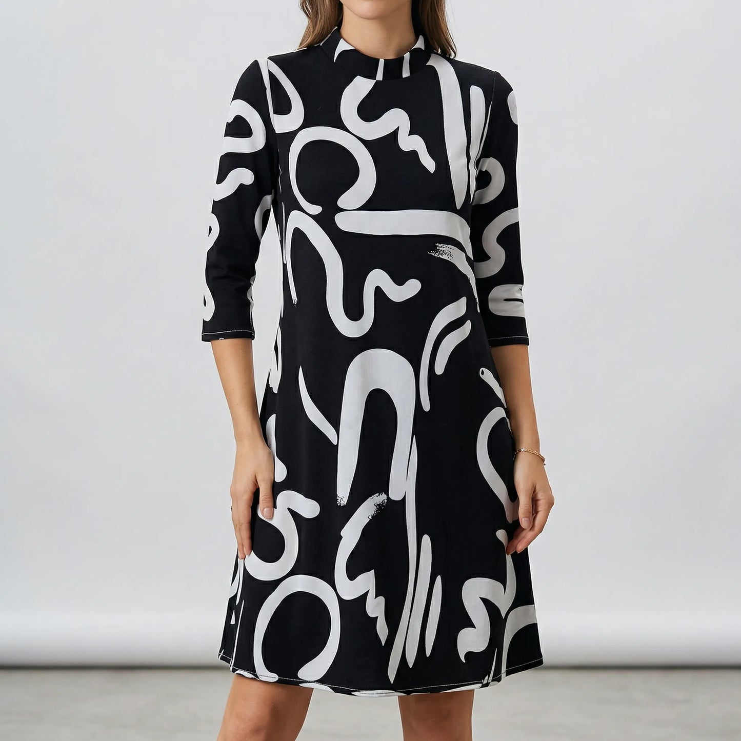 Printed Dress For Women With A Relaxed Fit - Letizia