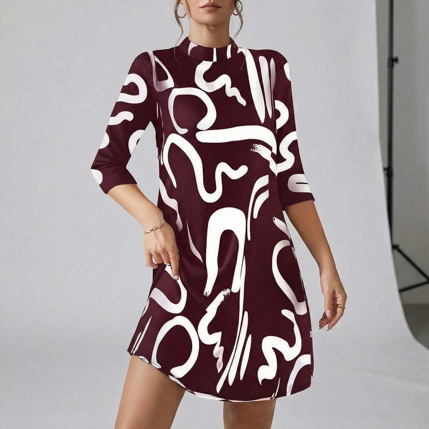 Printed Dress For Women With A Relaxed Fit - Letizia