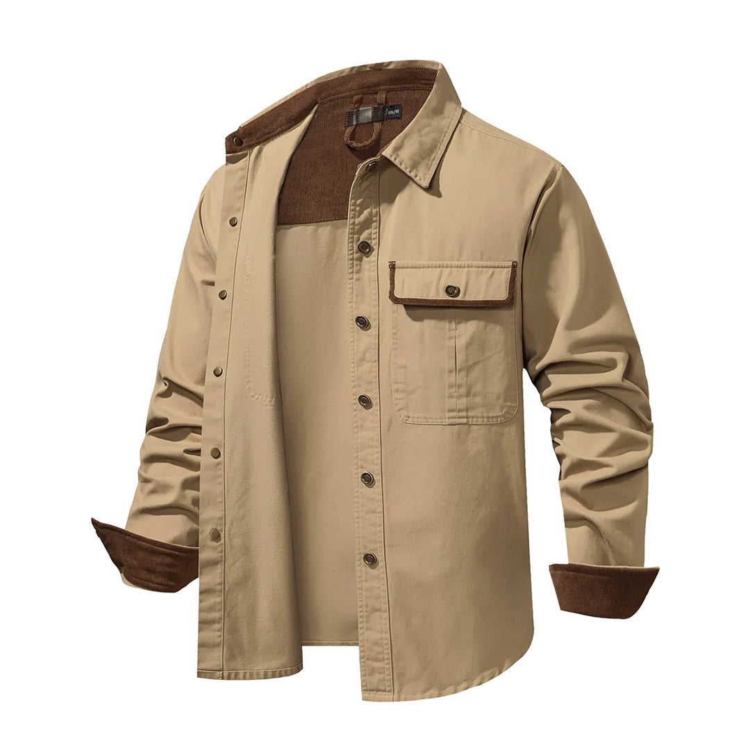 Stylish Men's Shirt with Contrasting Details – Ruben