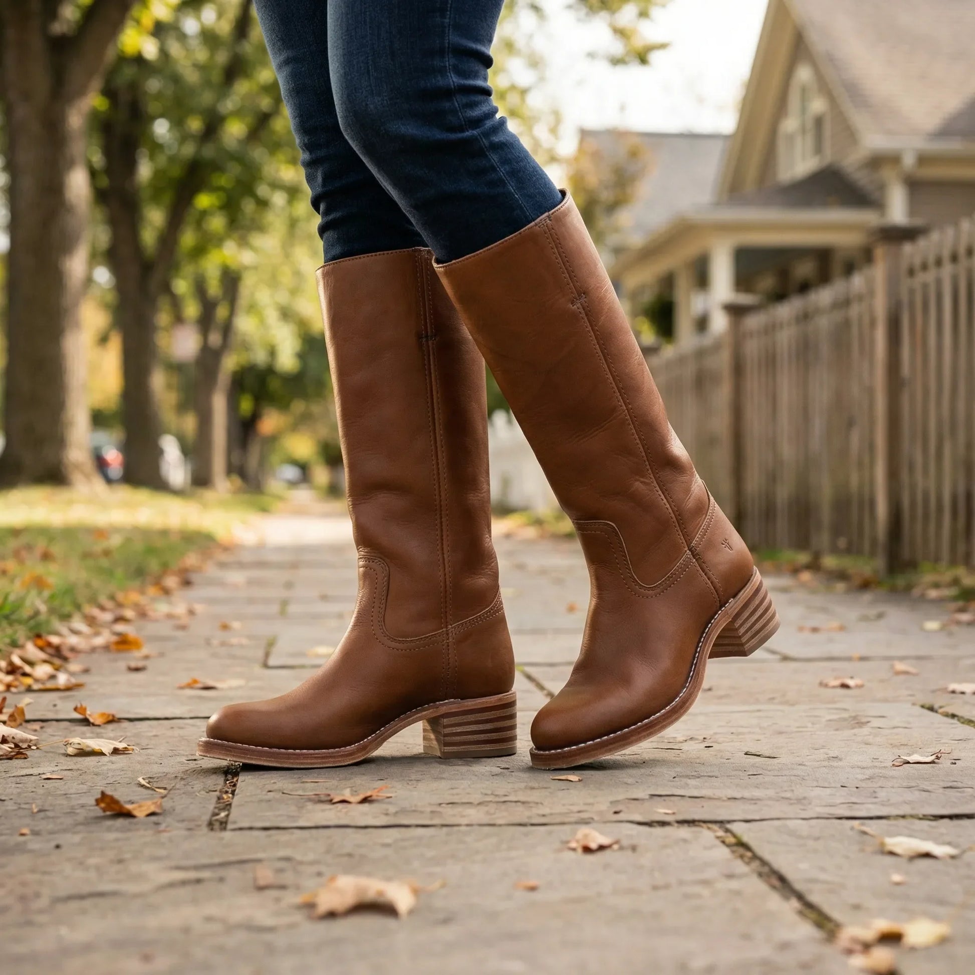 Pull-On Knee High Boots - Jennifer