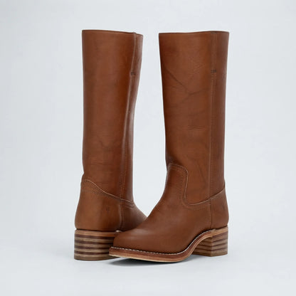 Pull-On Knee High Boots - Jennifer
