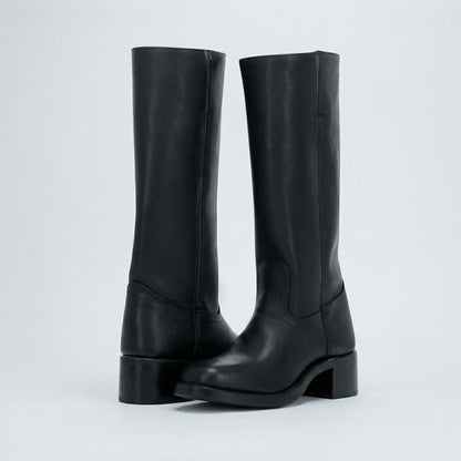Pull-On Knee High Boots - Jennifer