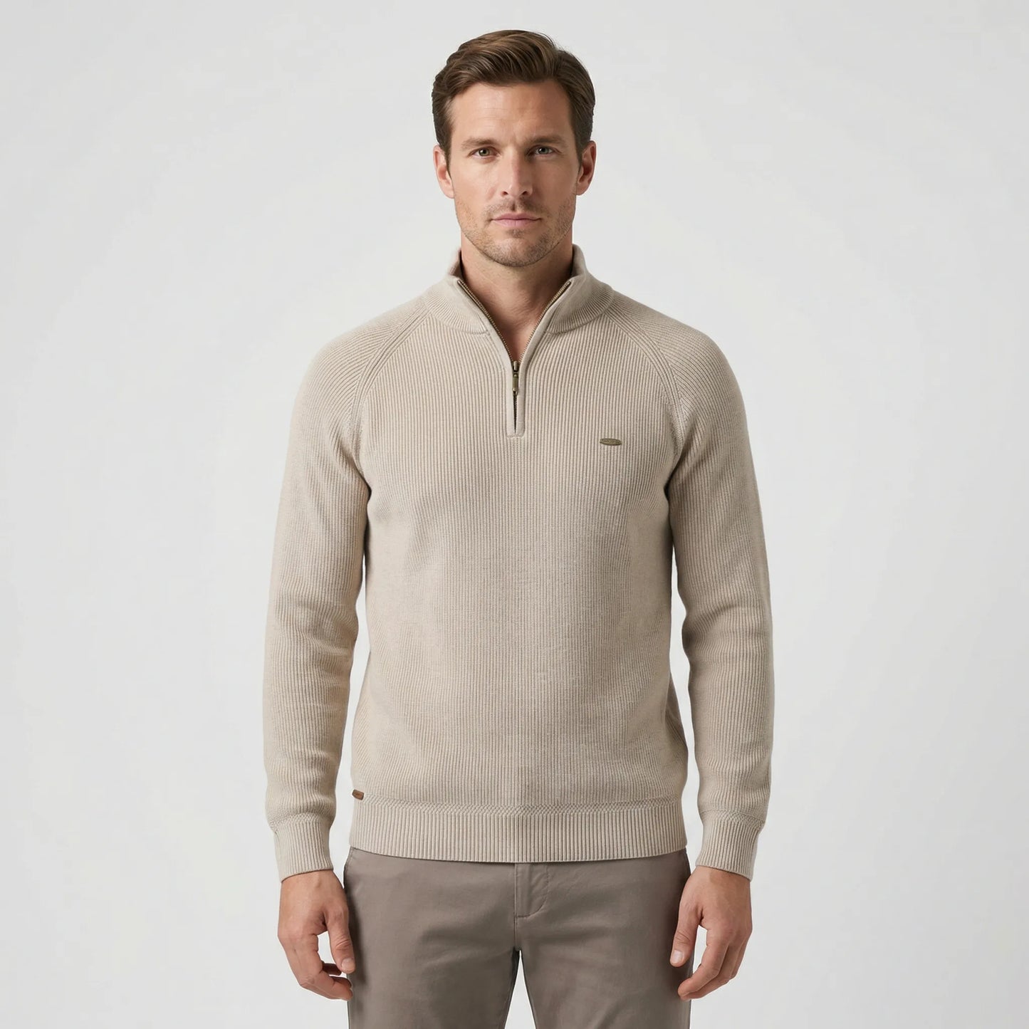 Quarter Zip Knit Jumper - Mateo