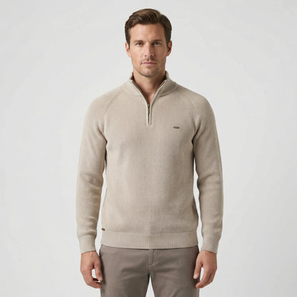 Quarter Zip Knit Jumper - Mateo