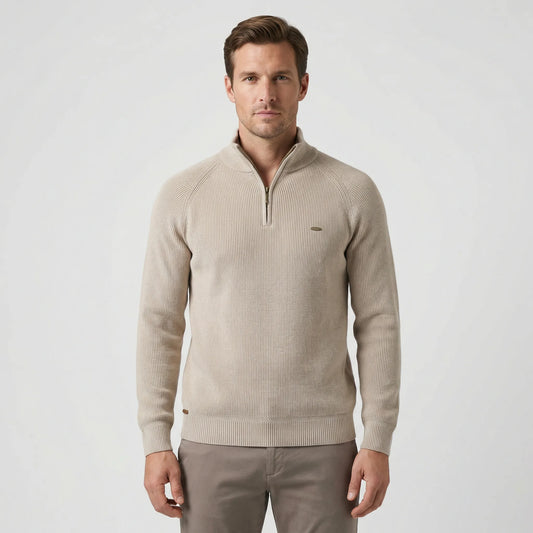 Quarter Zip Knit Jumper - Mateo