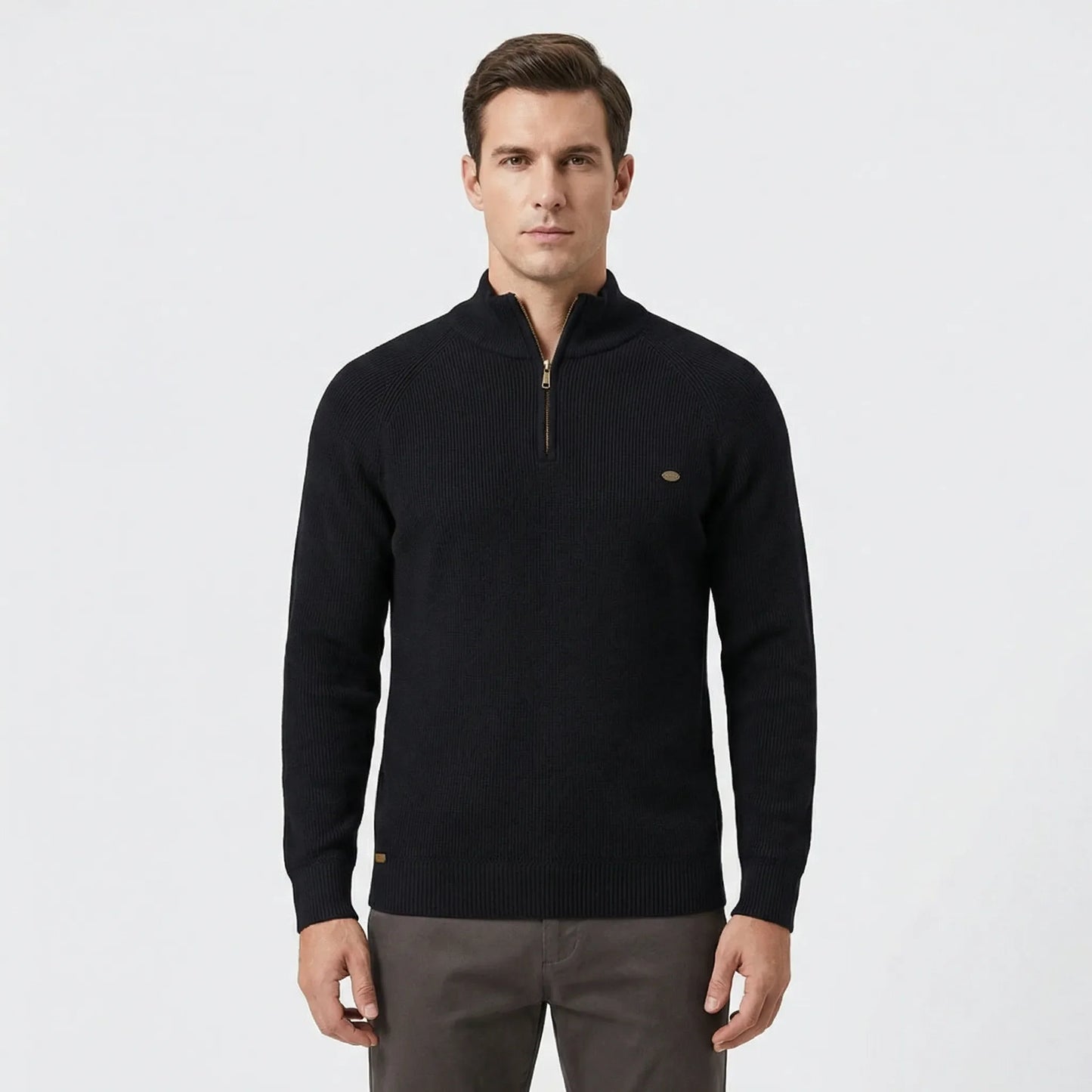 Quarter Zip Knit Jumper - Mateo
