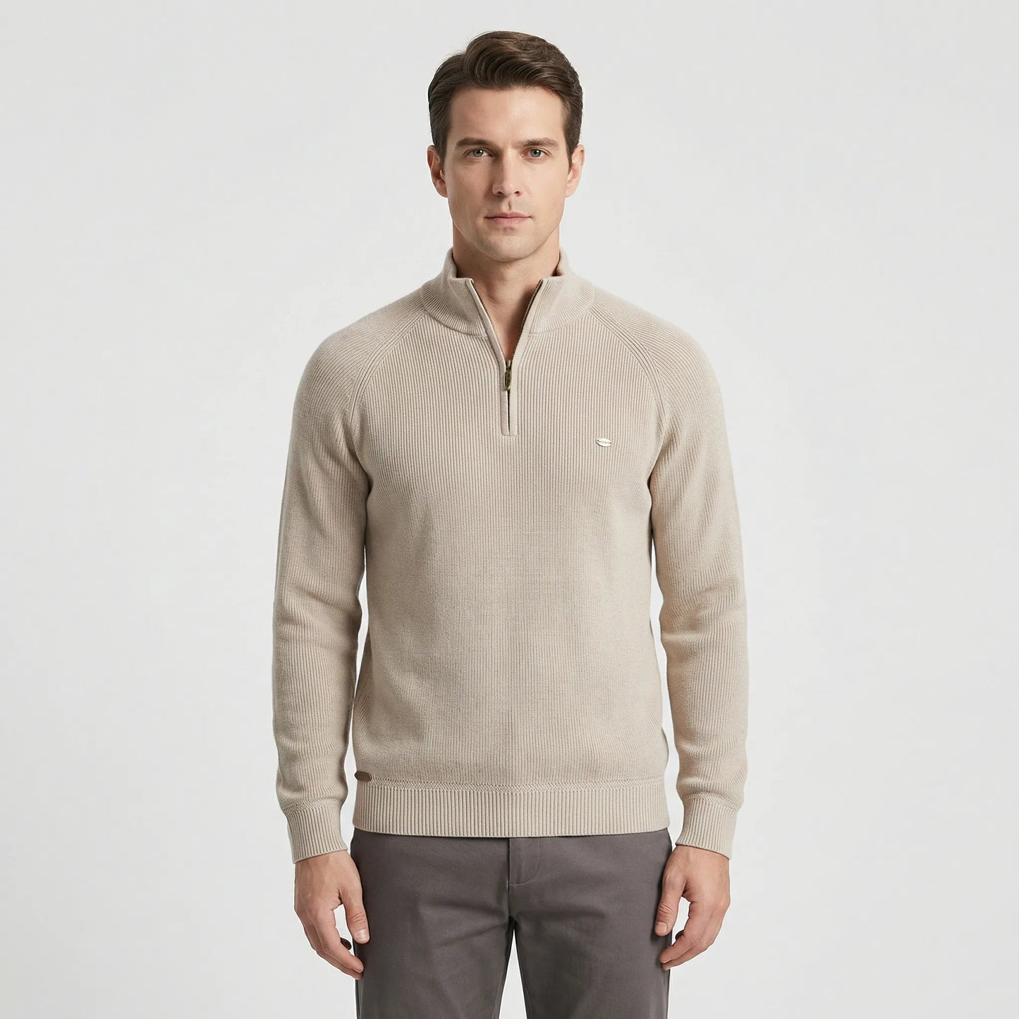 Quarter Zip Knit Jumper - Mateo