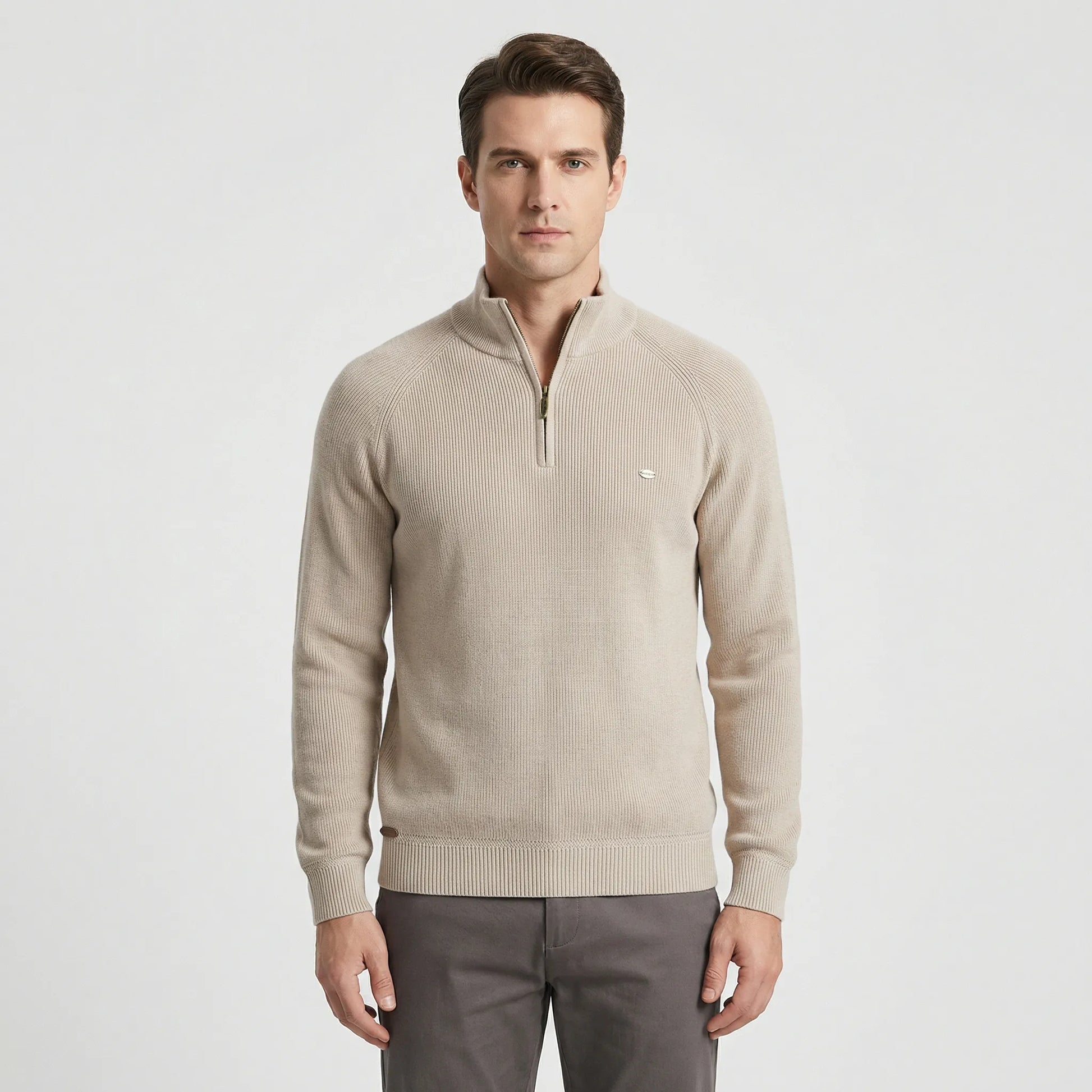 Quarter Zip Knit Jumper - Mateo