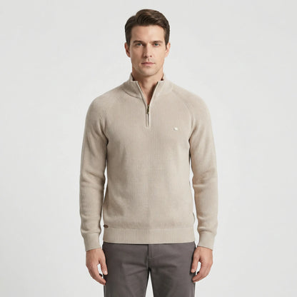 Quarter Zip Knit Jumper - Mateo