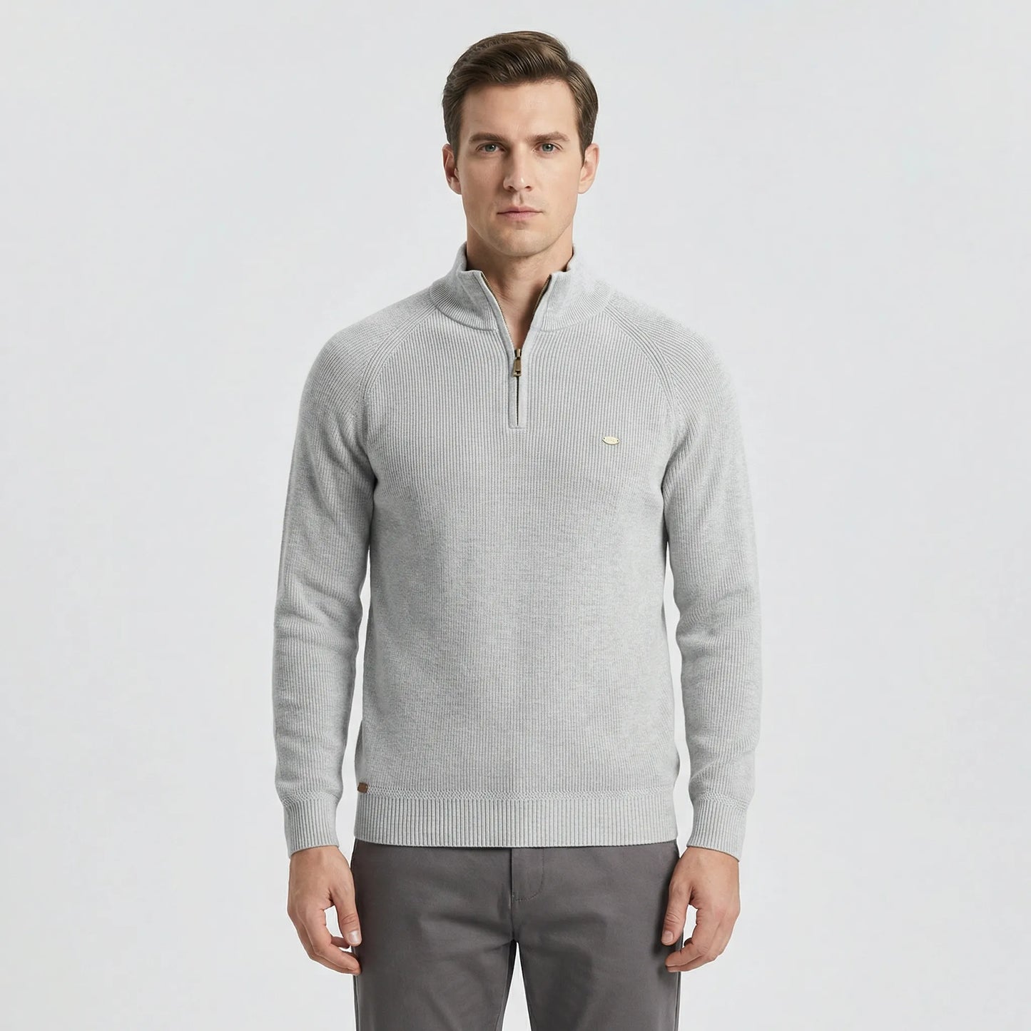Quarter Zip Knit Jumper - Mateo