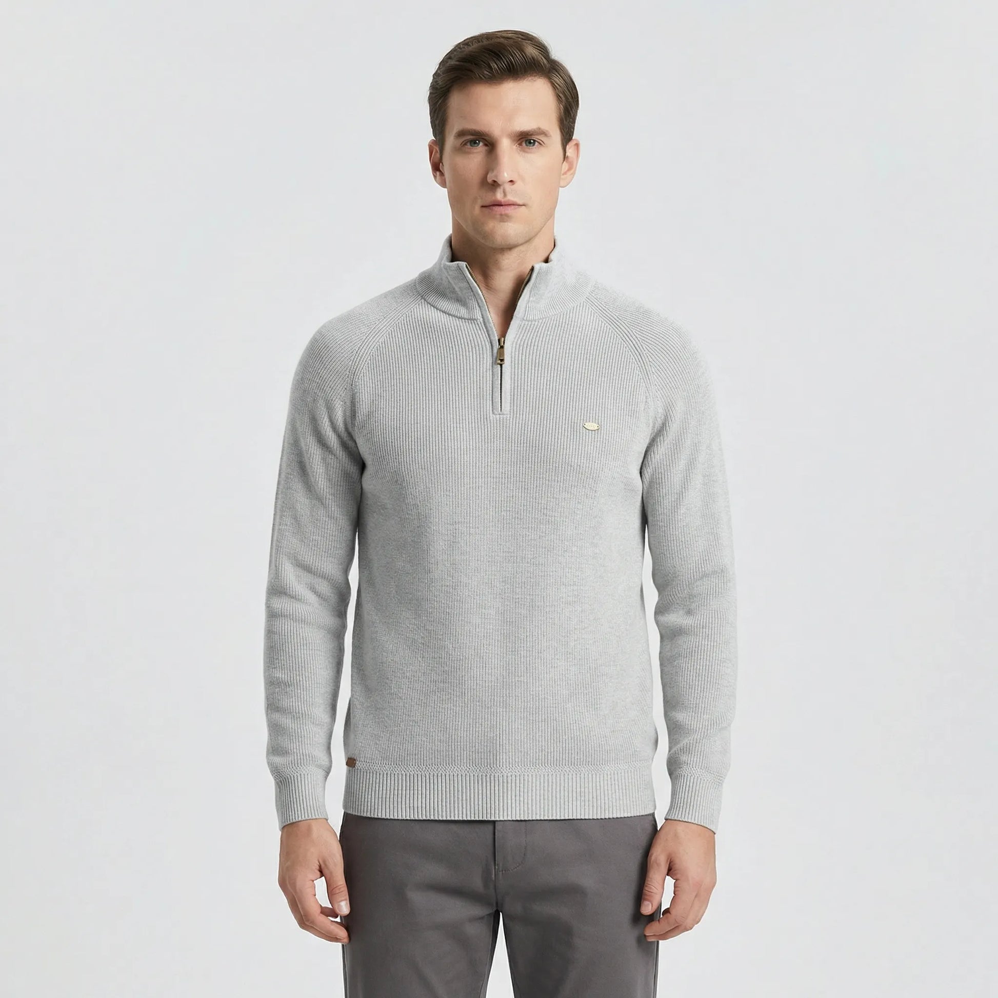 Quarter Zip Knit Jumper - Mateo