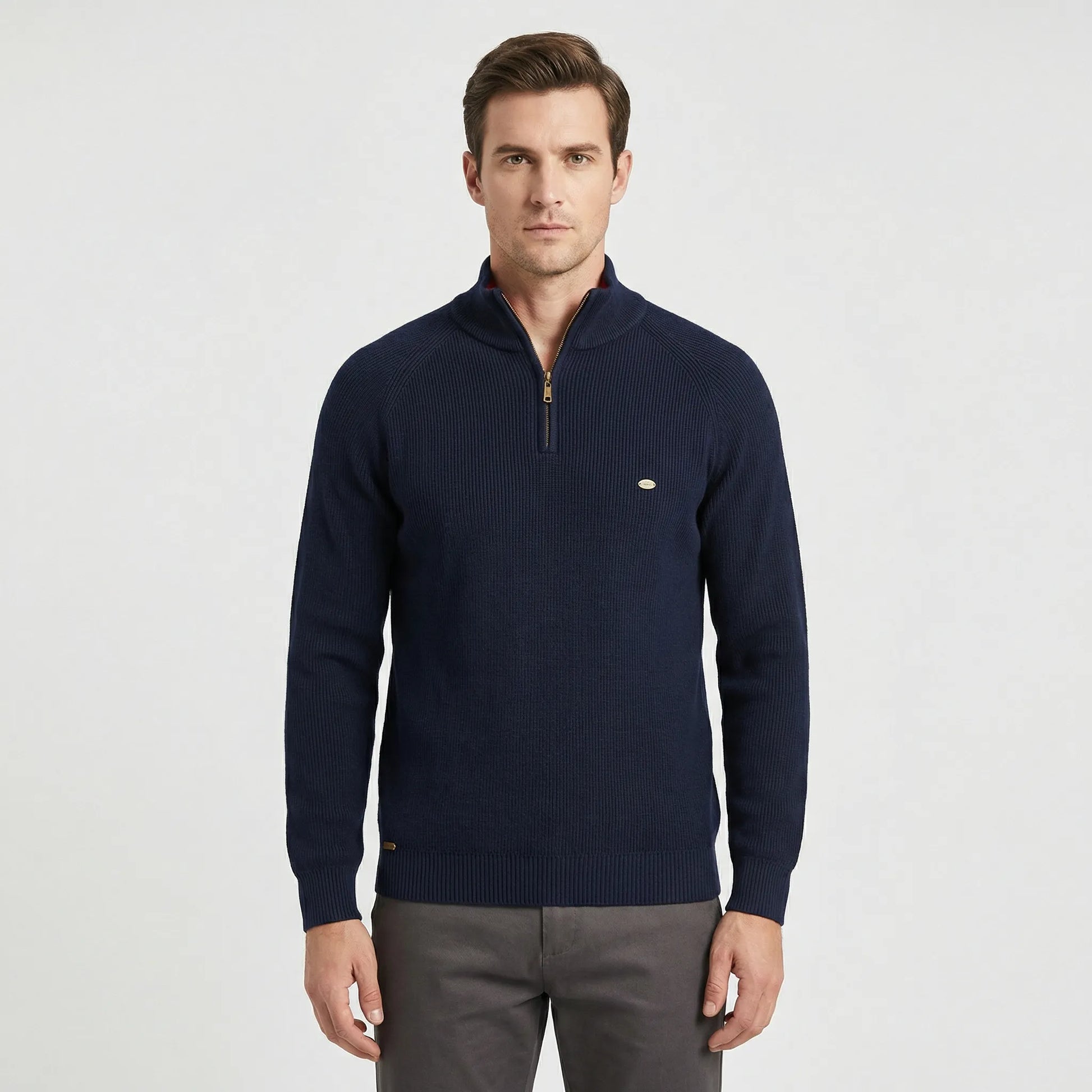 Quarter Zip Knit Jumper - Mateo