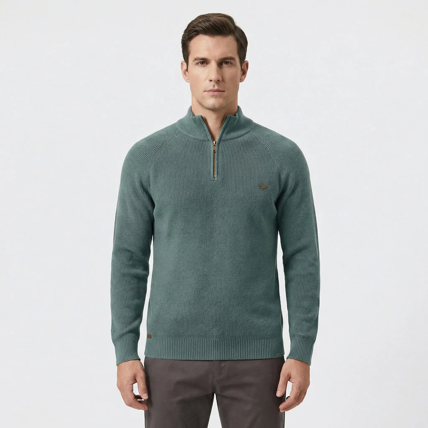 Quarter Zip Knit Jumper - Mateo
