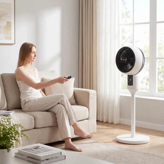 Quiet Remote Control Pedestal Fan - Aerostream