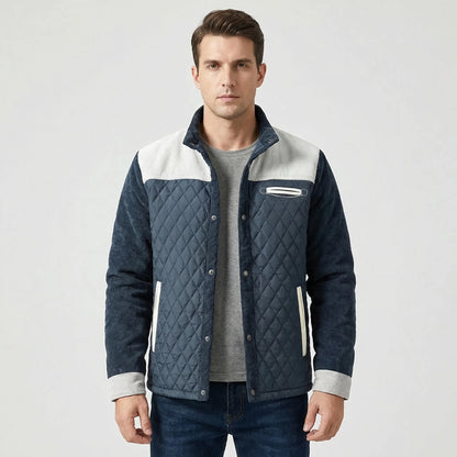 Quilted Front Panel Men's Jacket - Kenneth