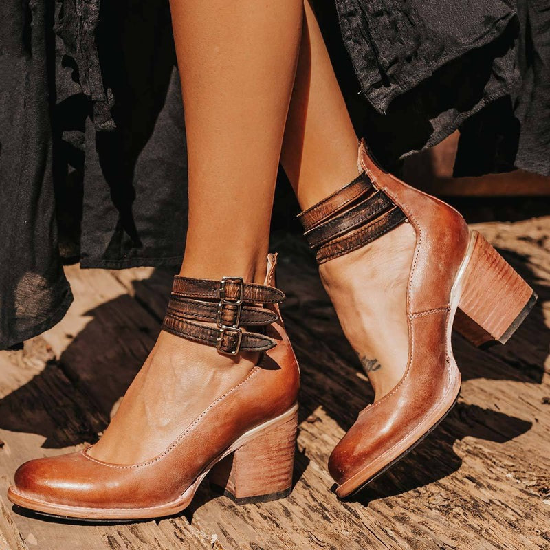 Autumnal & stylish women's leather shoes with slip-resistant sole – Amalia