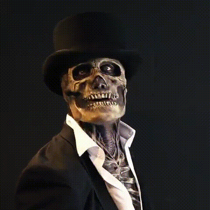 Realistic Skeleton Halloween Mask with Brains for Adults 4