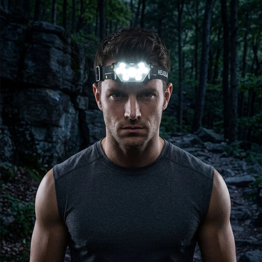 Rechargeable Motion Sensor Head Torch - Optiva