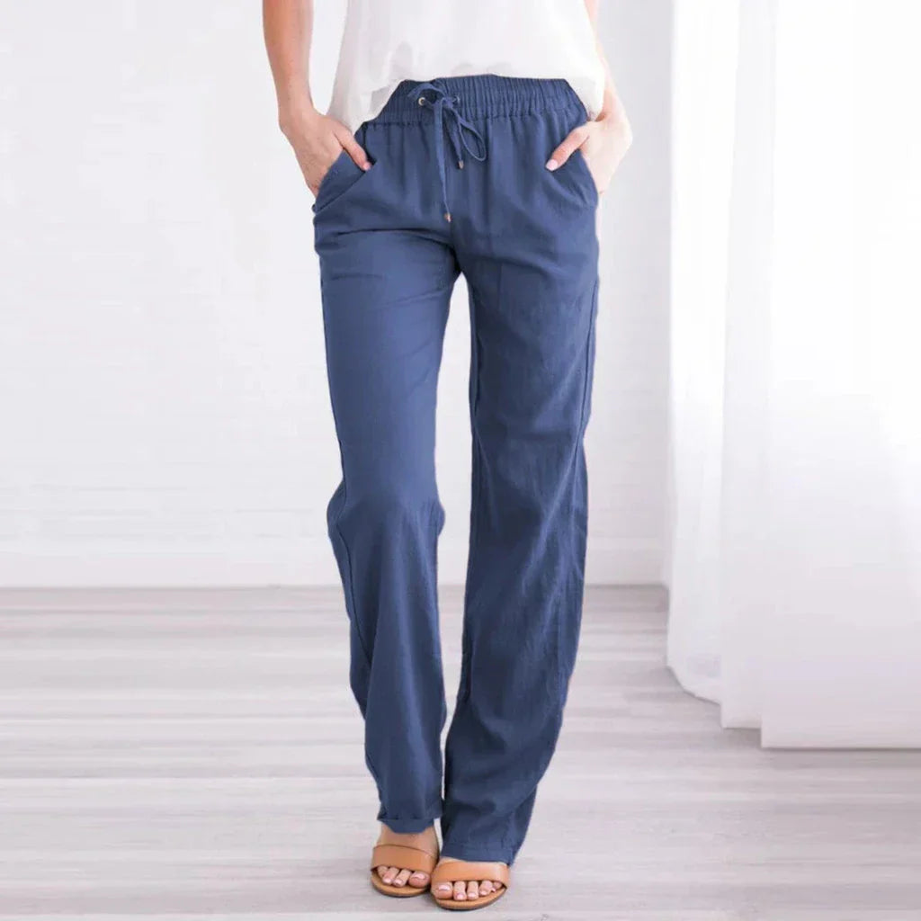 Relaxed-Fit Women's Trousers With Drawstring - Nettie