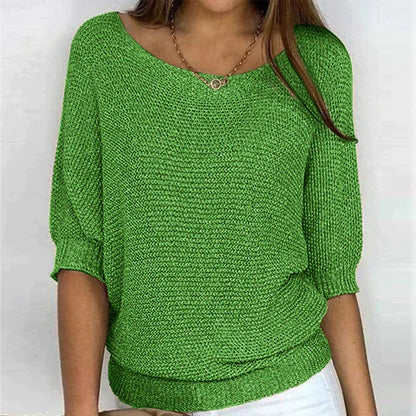 Relaxed Fit Batwing Sleeve Jumper - Janet