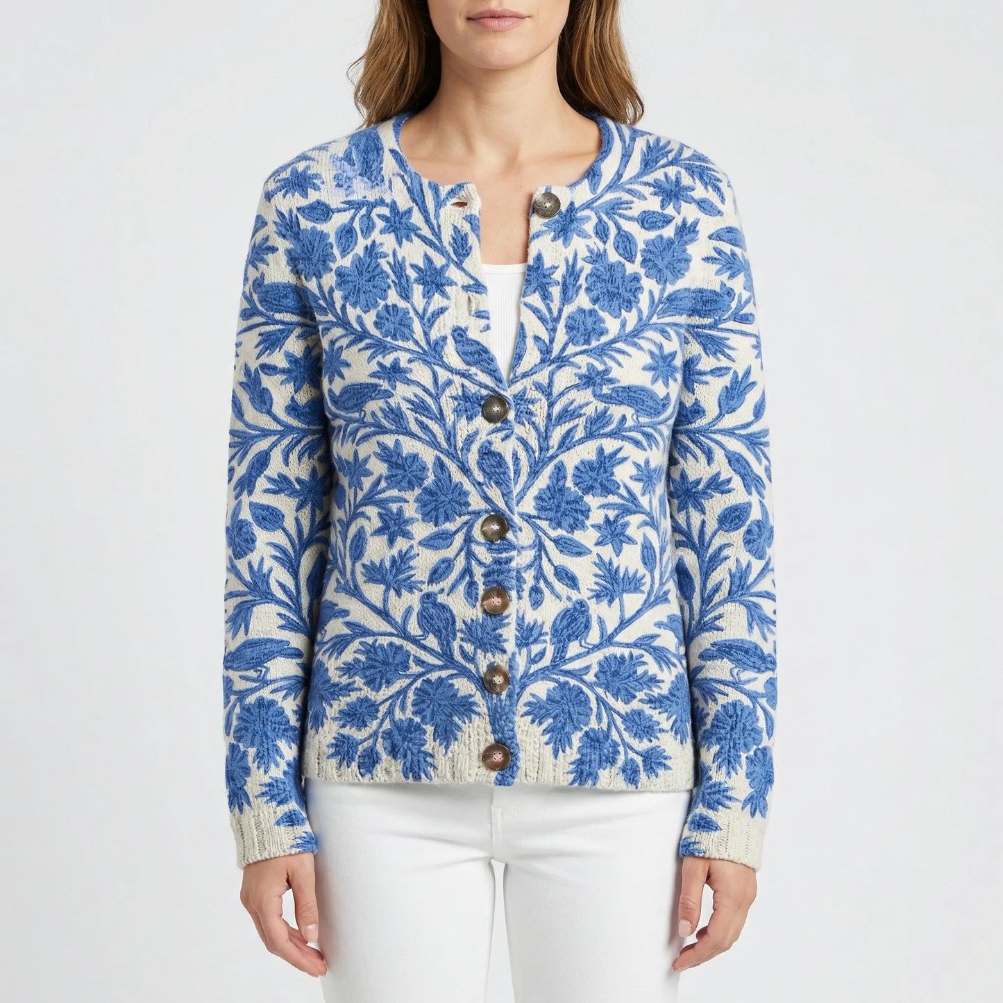 Relaxed Fit Floral Cardigan - Dana