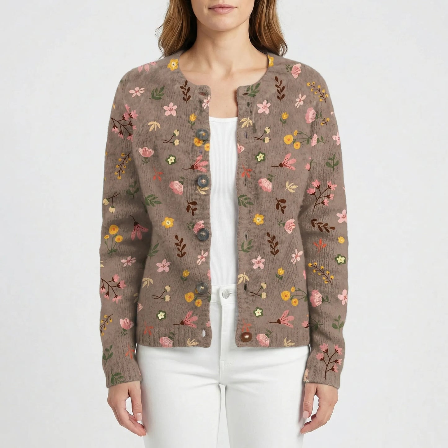 Relaxed Fit Floral Cardigan - Dana